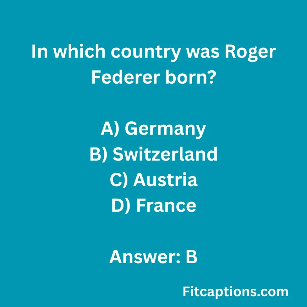 "fun Roger Federer Quiz Questions and Answers"
