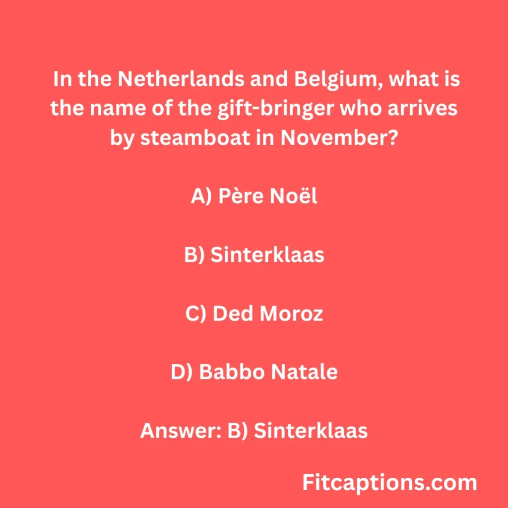 Santas Around The World Quiz Questions And Answers 1