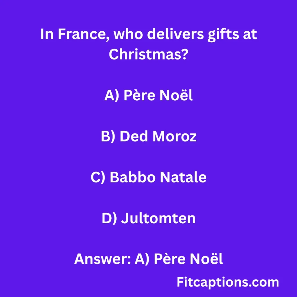 Santas Around The World Quiz Questions And Answers 2