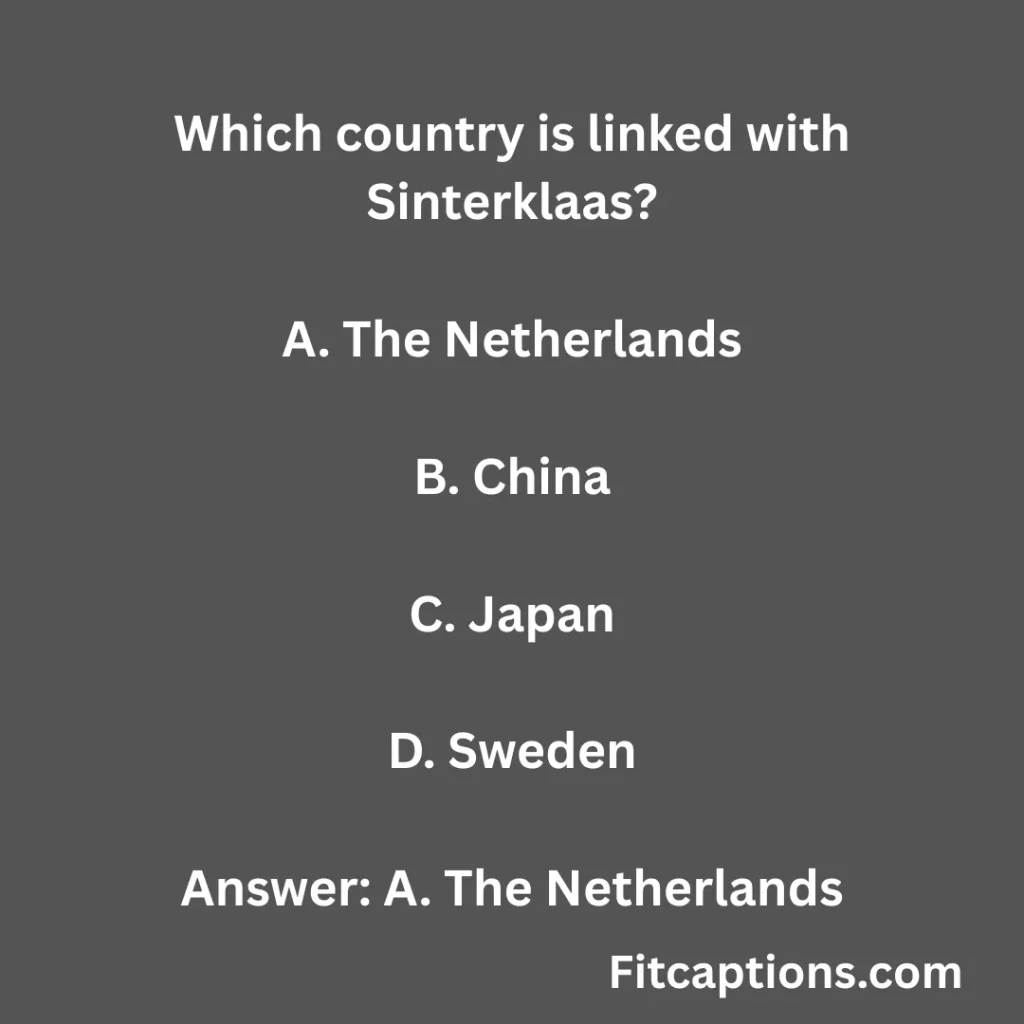 Santas around the world quiz questions and answers