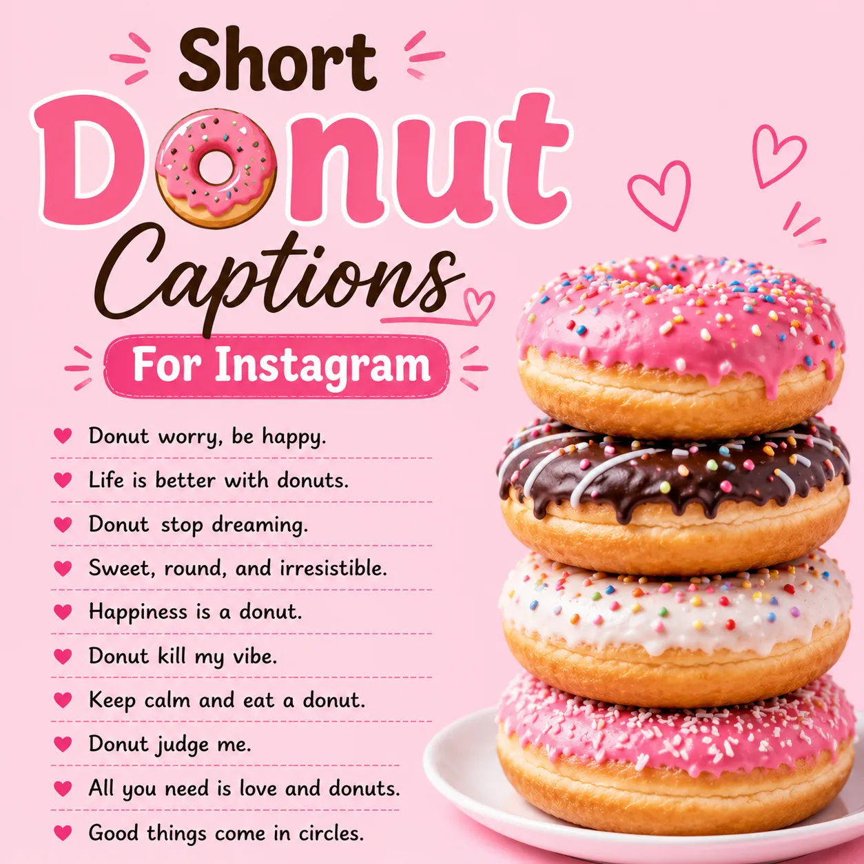 Short Donut Captions For Instagram