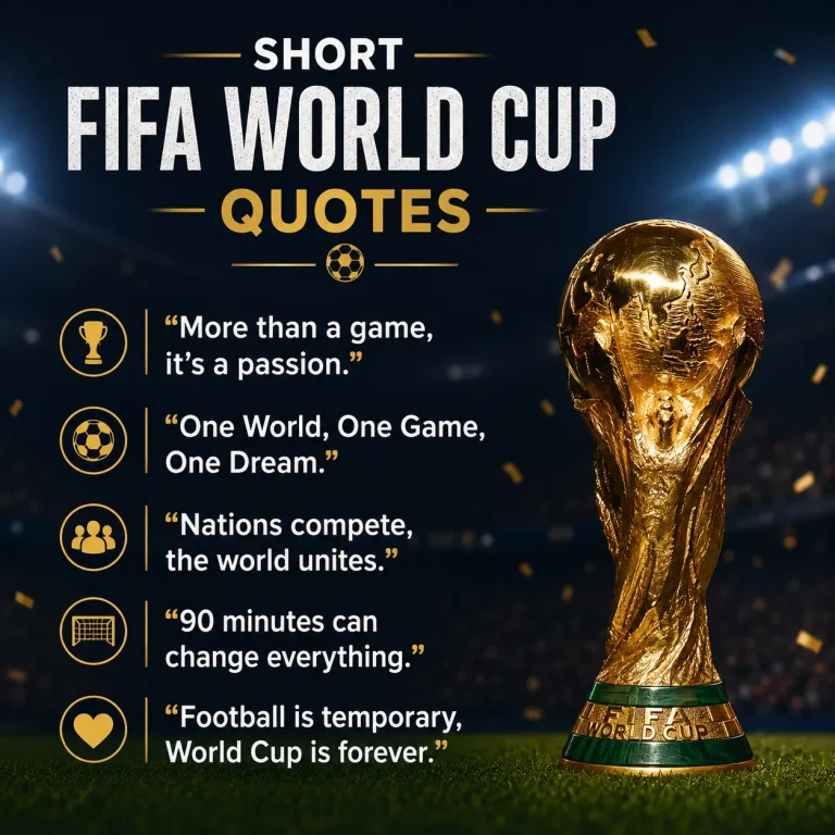 "Short FIFA World Cup Quotes"
