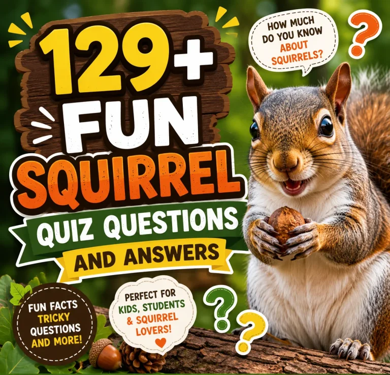 'Squirrel Quiz Questions And Answers"