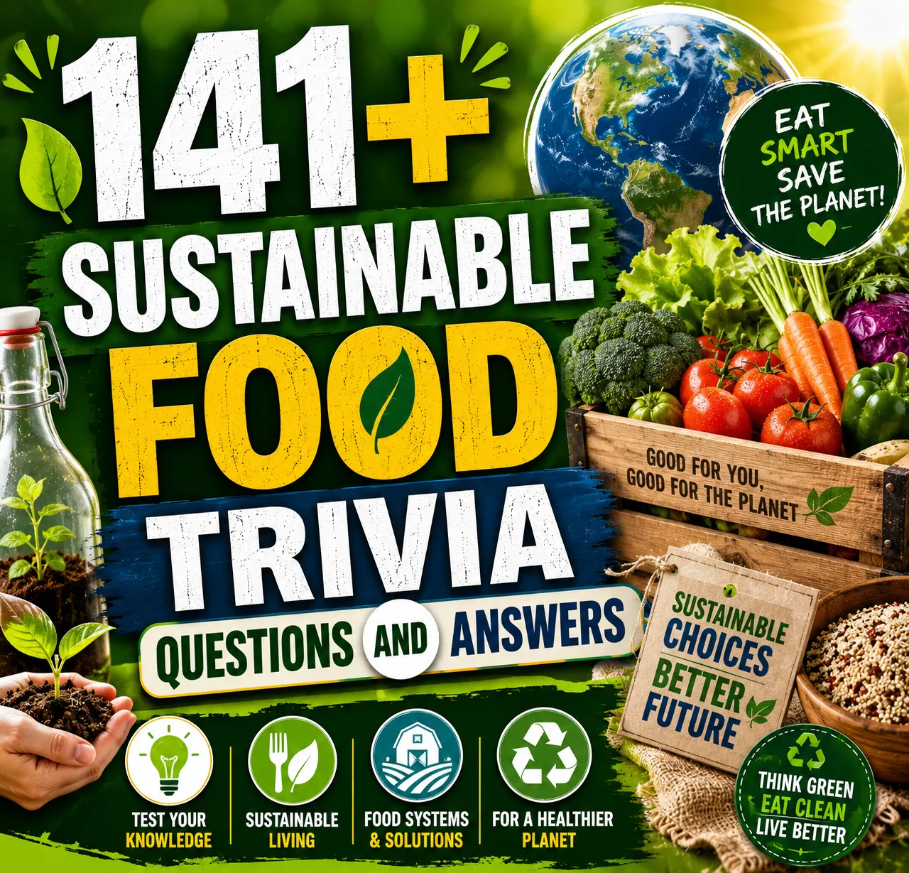 "Sustainable Food Trivia Questions and Answers"
