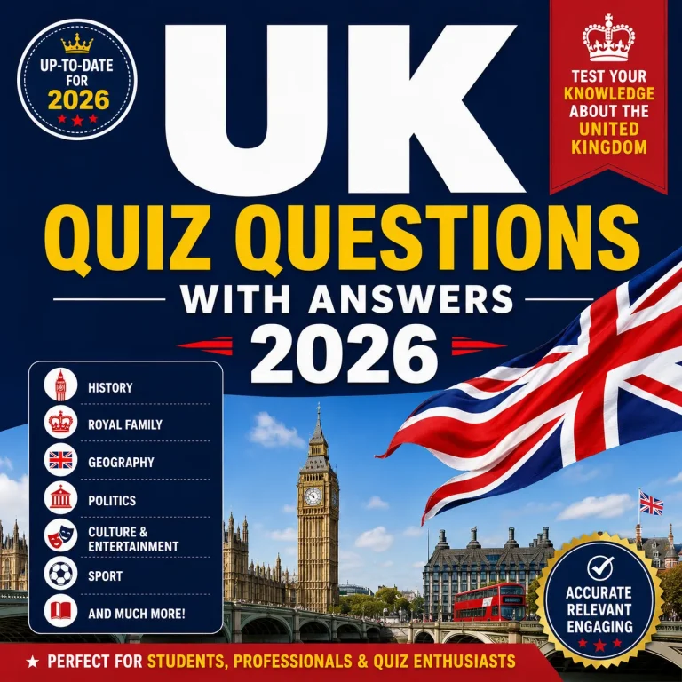 "UK Quiz Questions and Answers for 2026"