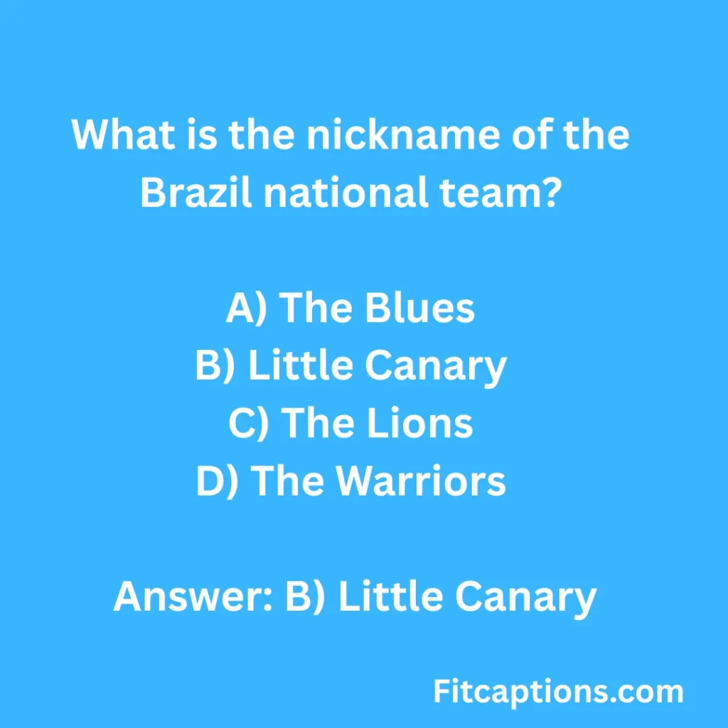 "World Cup Team Nicknames Quiz Questions With Answers'