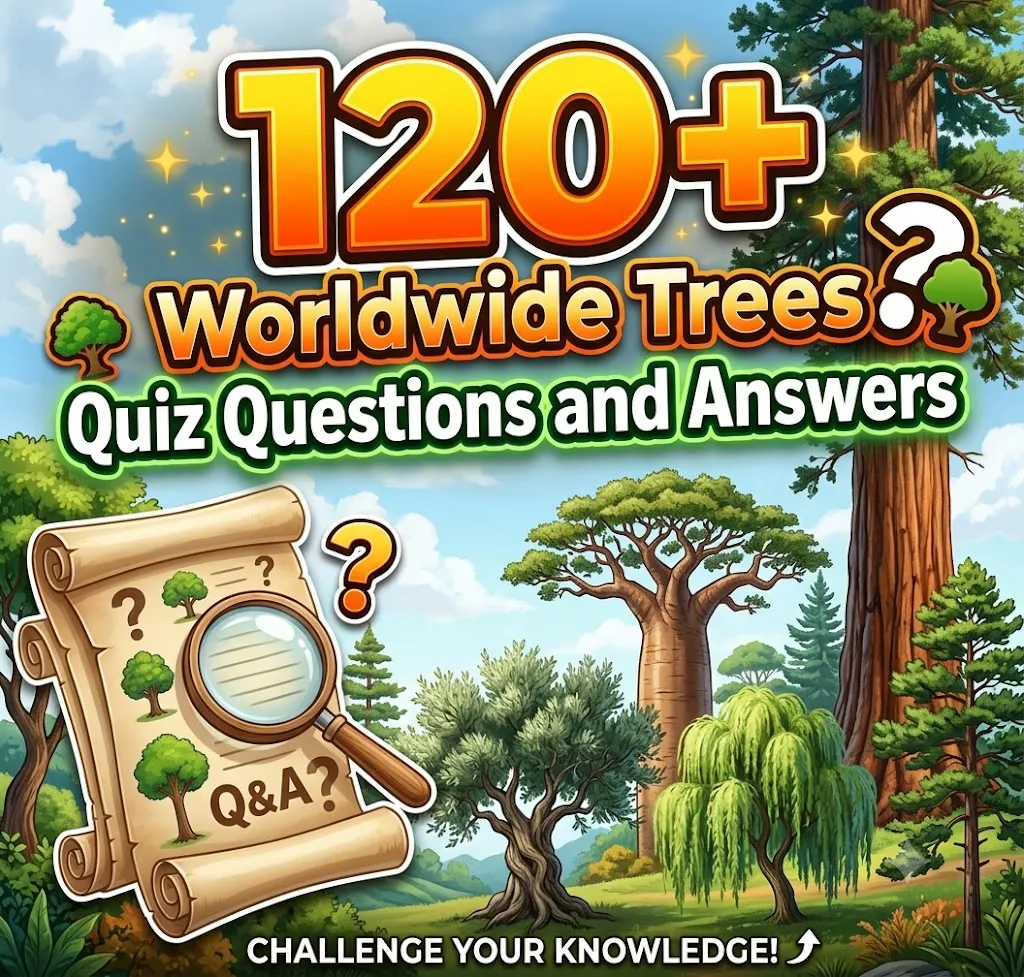 "Worldwide Trees Quiz Questions and Answers"