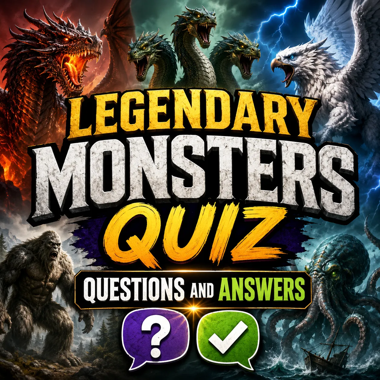 "Legendary Monsters Quiz Questions and Answers"