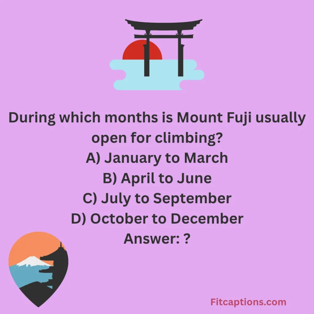 "Mount Fuji Quiz Questions and Answers"