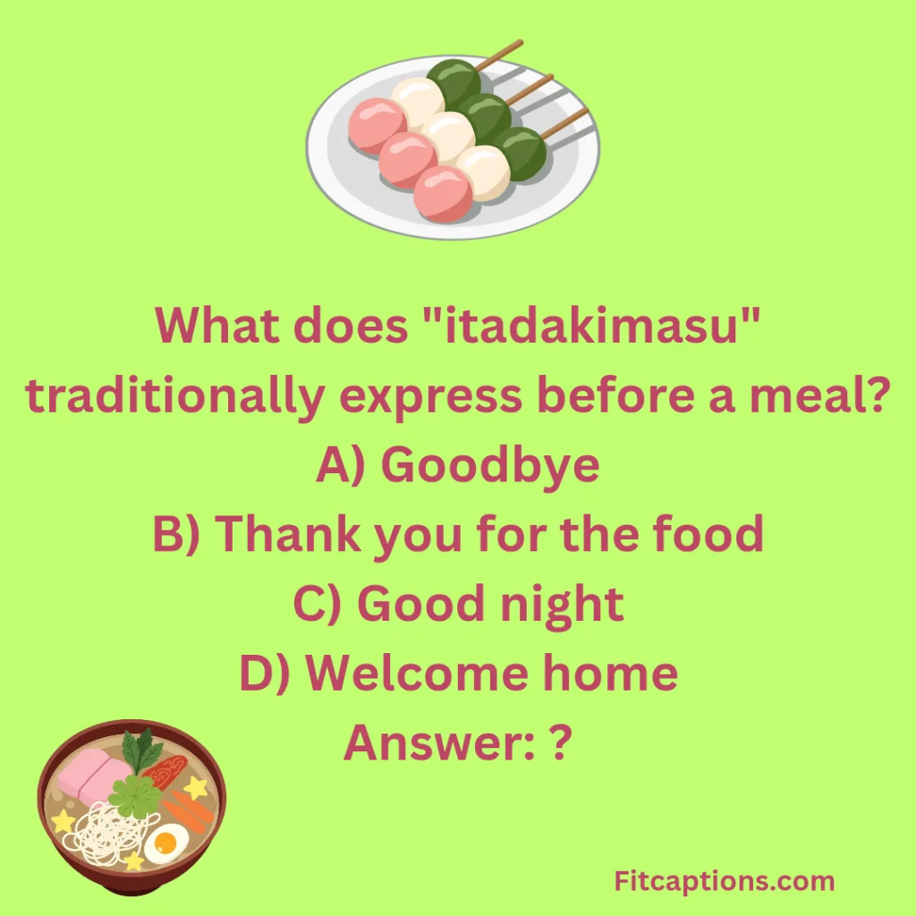 "Japanese Food Quiz Questions and Answers" 