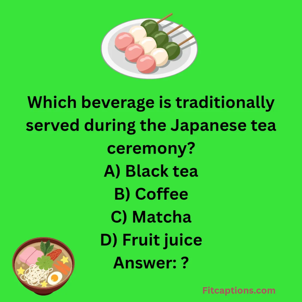 "Japanese Food Quiz Questions and Answers"