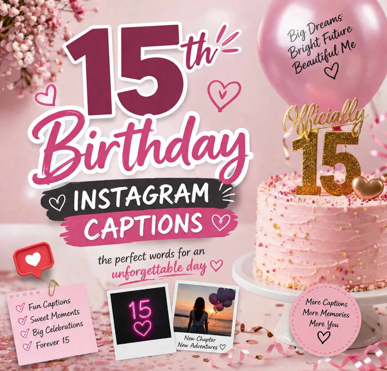 15th birthday Instagram captions