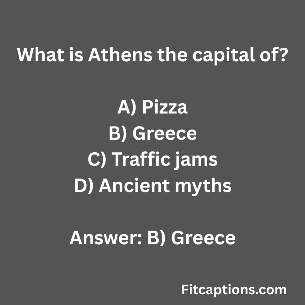 ""Athens Quiz Questions and Answers""