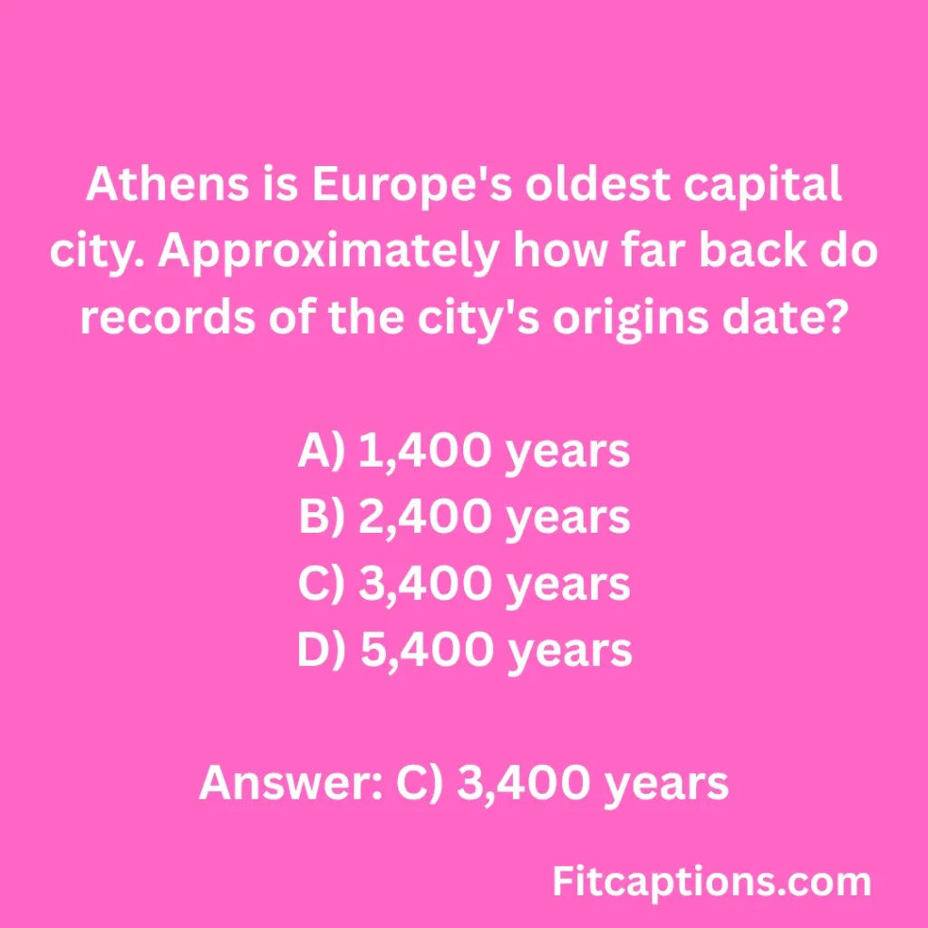 "Athens Quiz Questions and Answers"