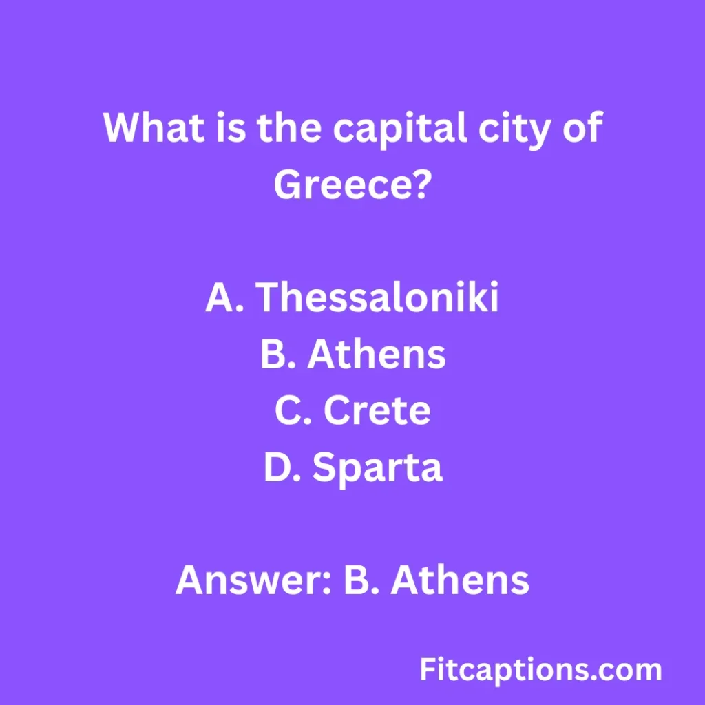 "Athens Quiz Questions and Answers"