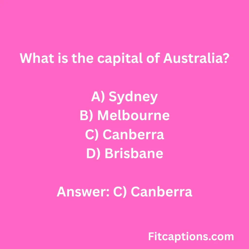 "Australia Quiz Questions and Answers"