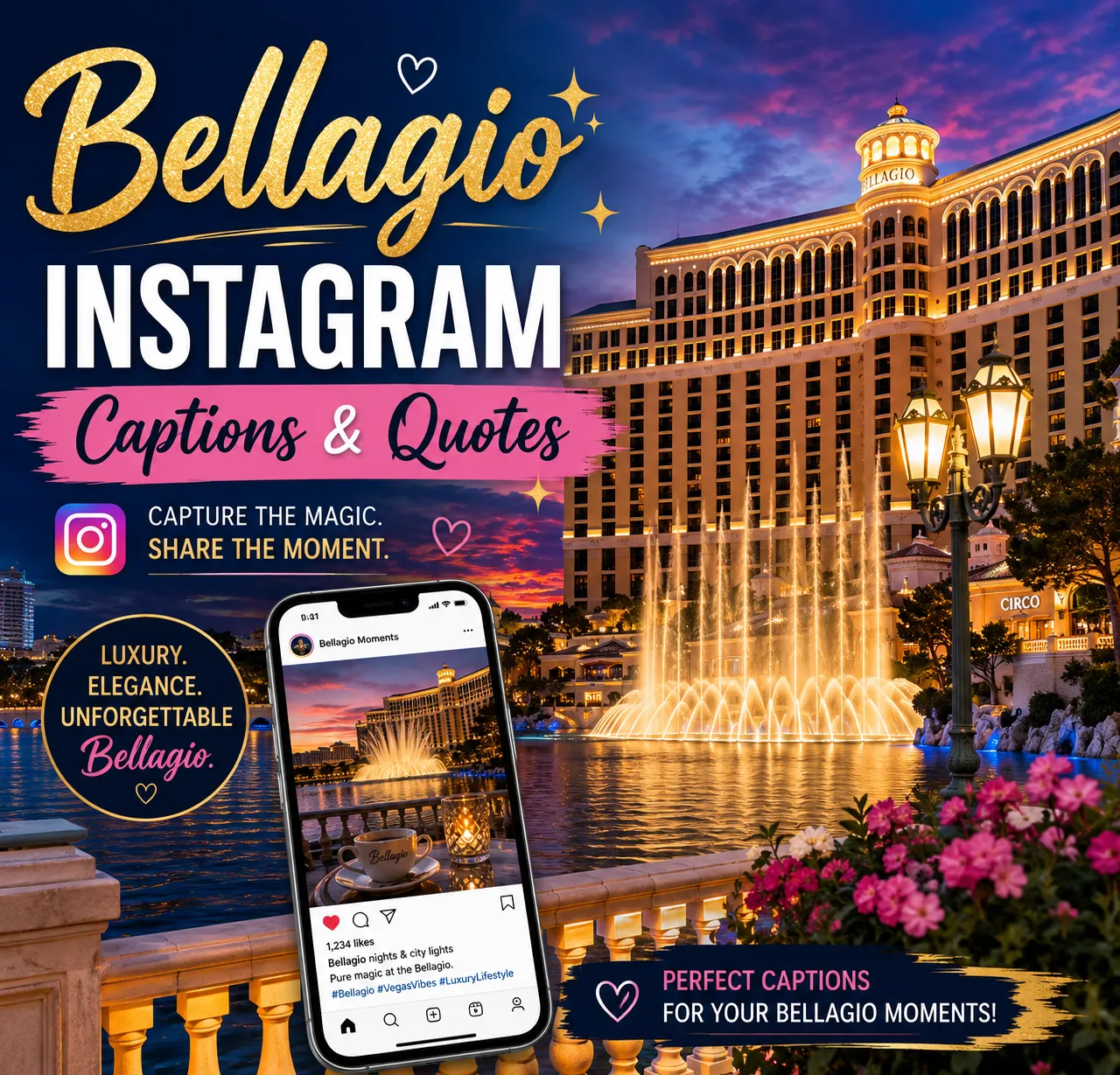 Bellagio Instagram captions and quotes