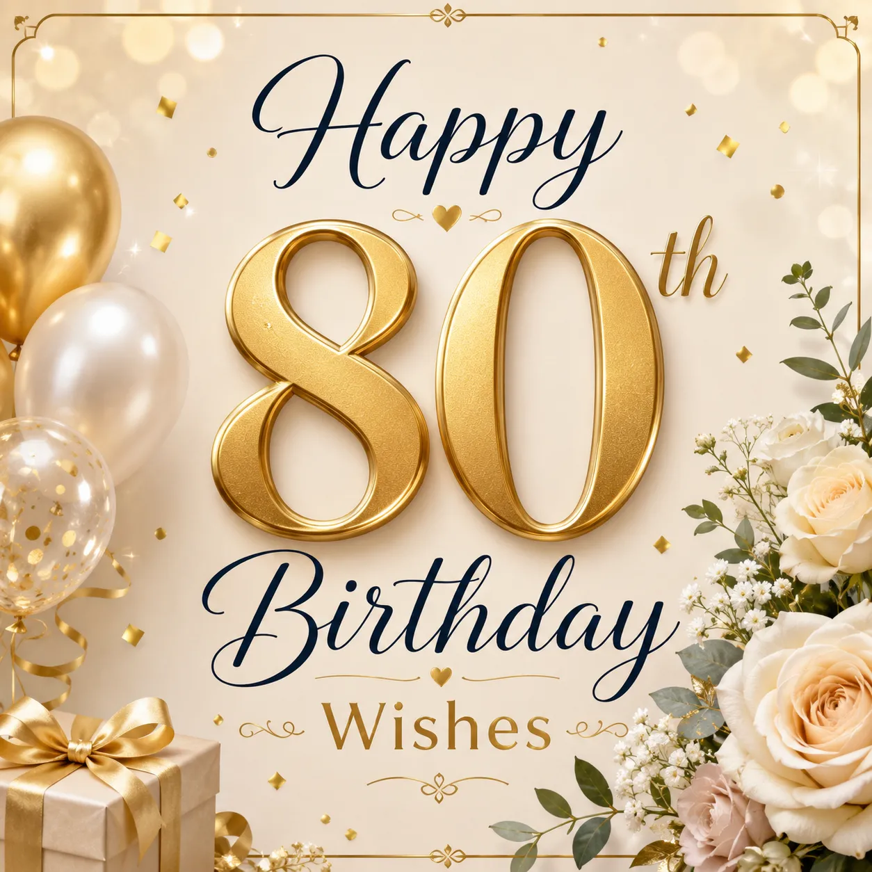 "Happy 80th Birthday Wishes"