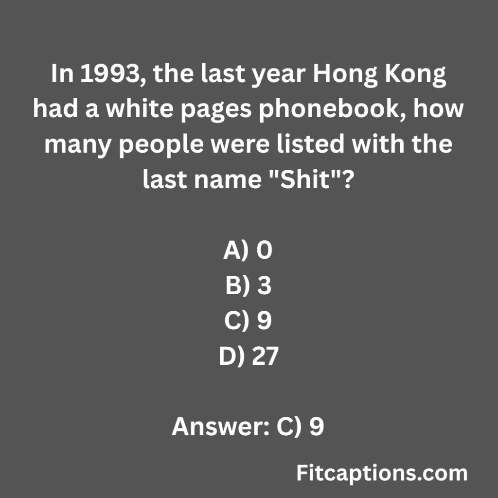 "Hong Kong Quiz Questions And Answers"