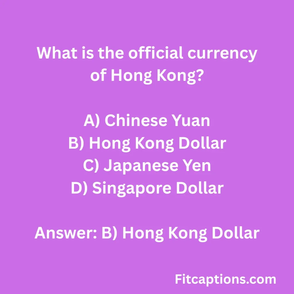 "Hong Kong Quiz Questions And Answers"