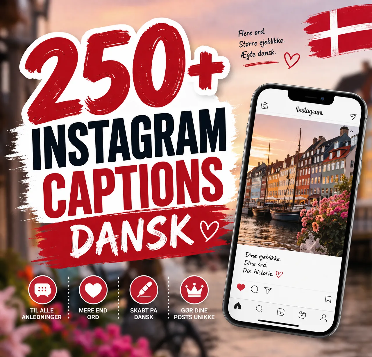 Instagram captions Dansk