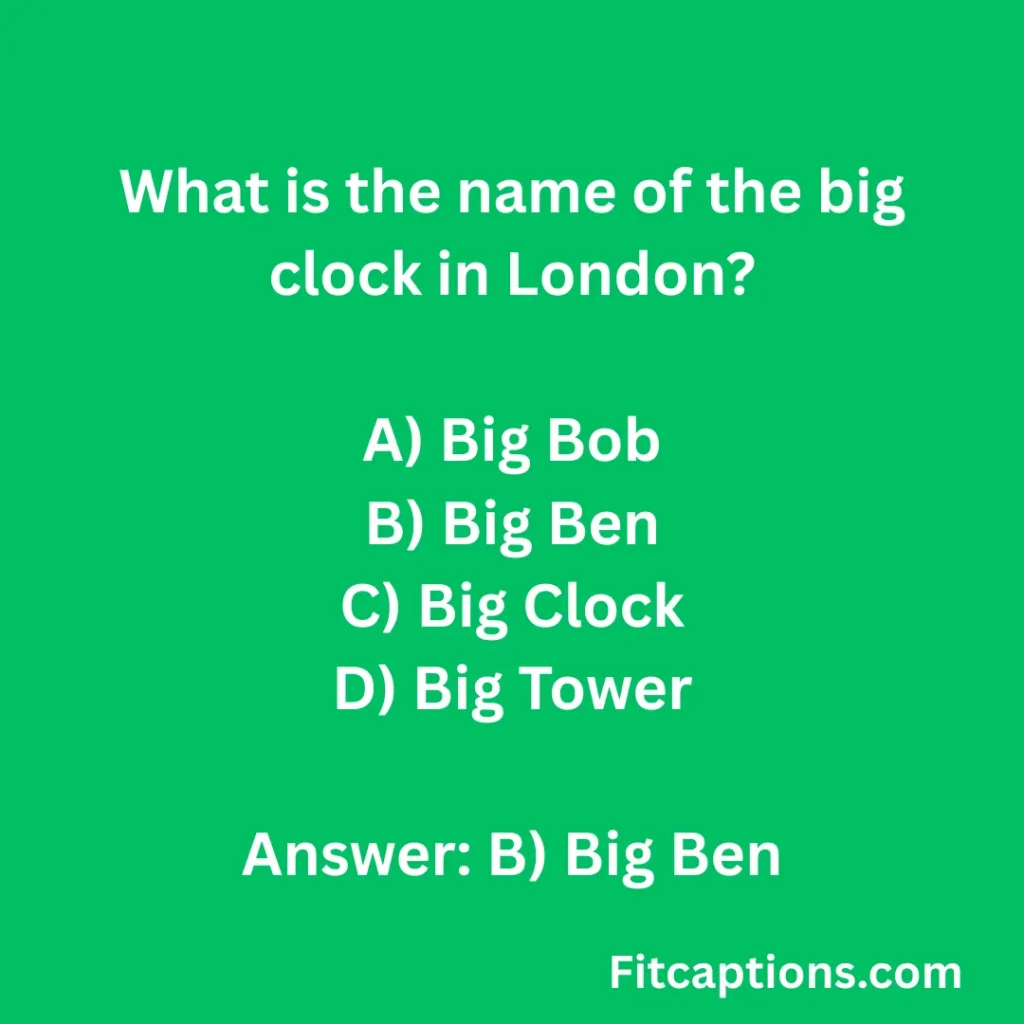"London Quiz Questions And Answers"