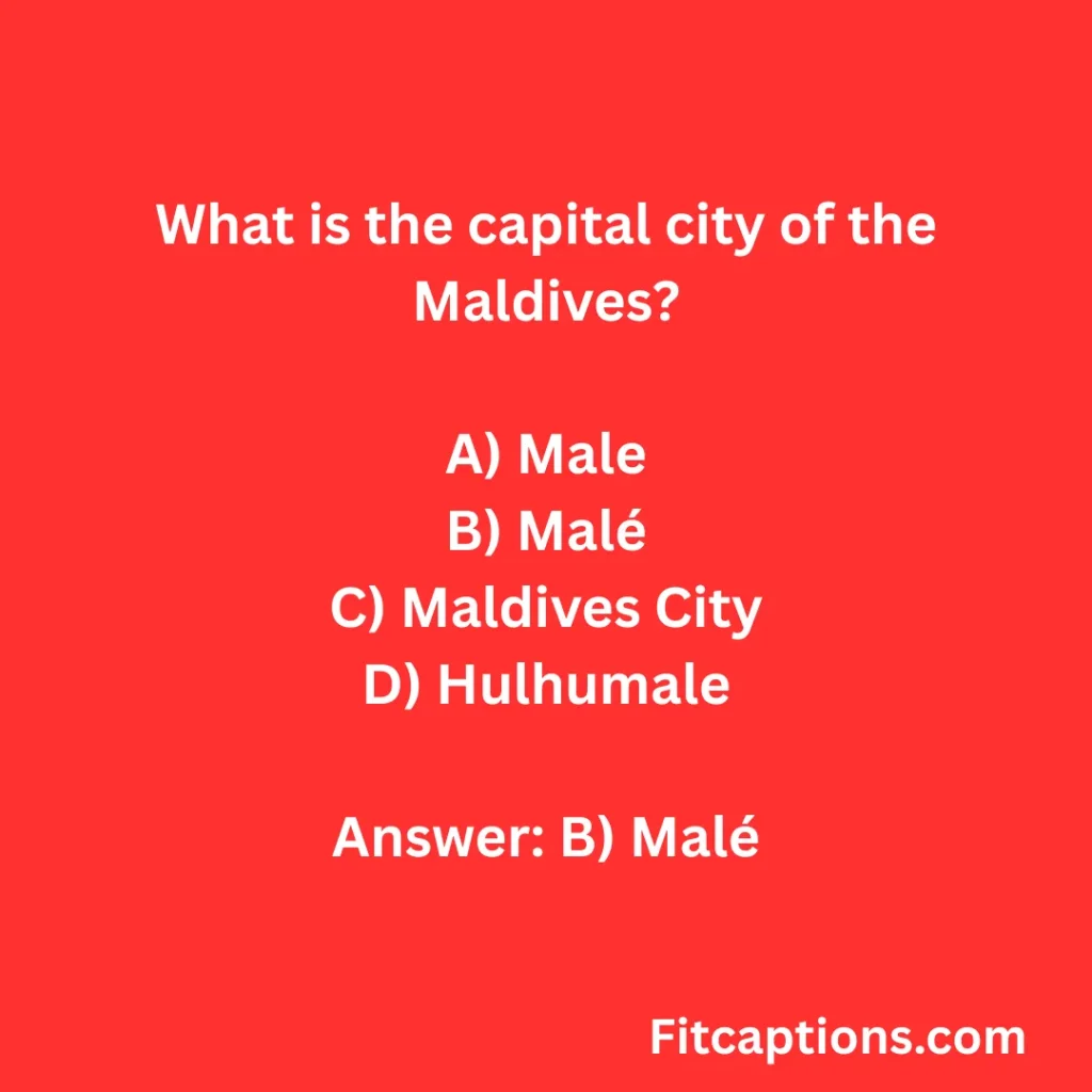 "Maldives Quiz Questions And Answers"