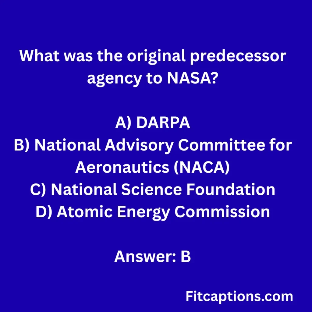 "NASA Quiz Questions And Answers"