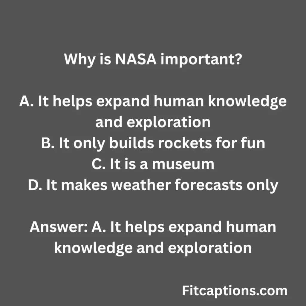 "NASA Quiz Questions And Answers"