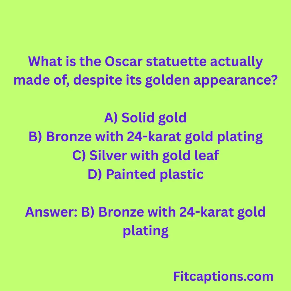 Oscars Quiz Questions And Answers 2