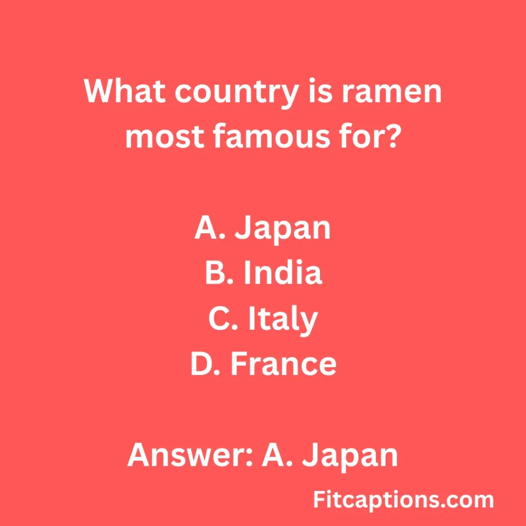 "Ramen Quiz Questions And Answers"