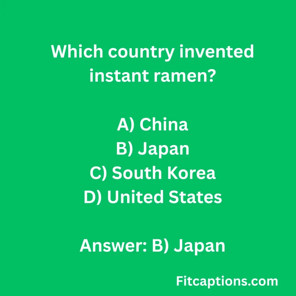 "Ramen Quiz Questions And Answers"