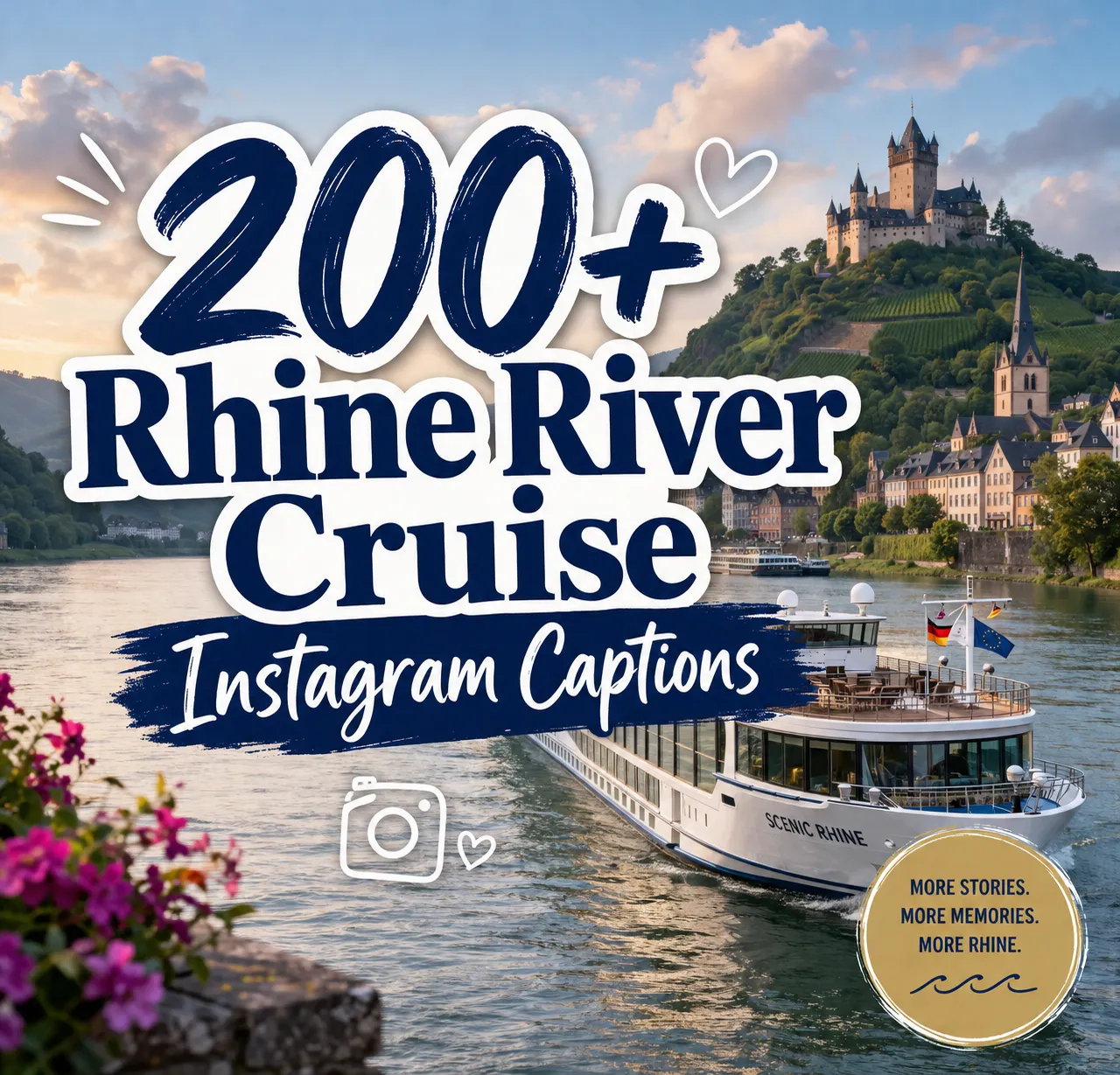 Rhine river cruise Instagram captions