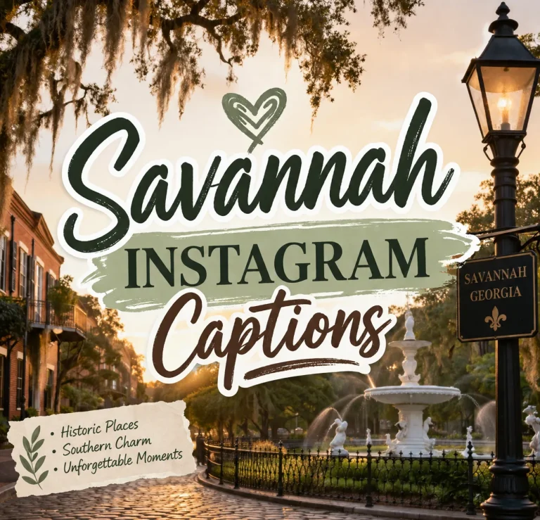 Savannah Instagram captions