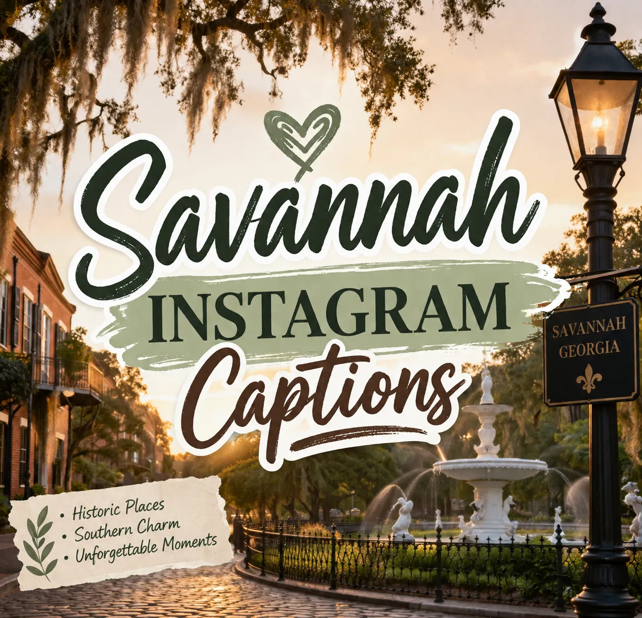 Savannah Instagram captions