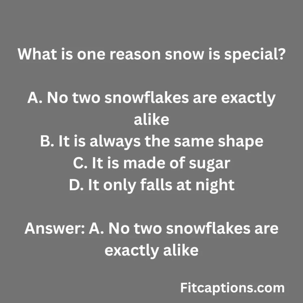 "Snow Quiz Questions and Answers"