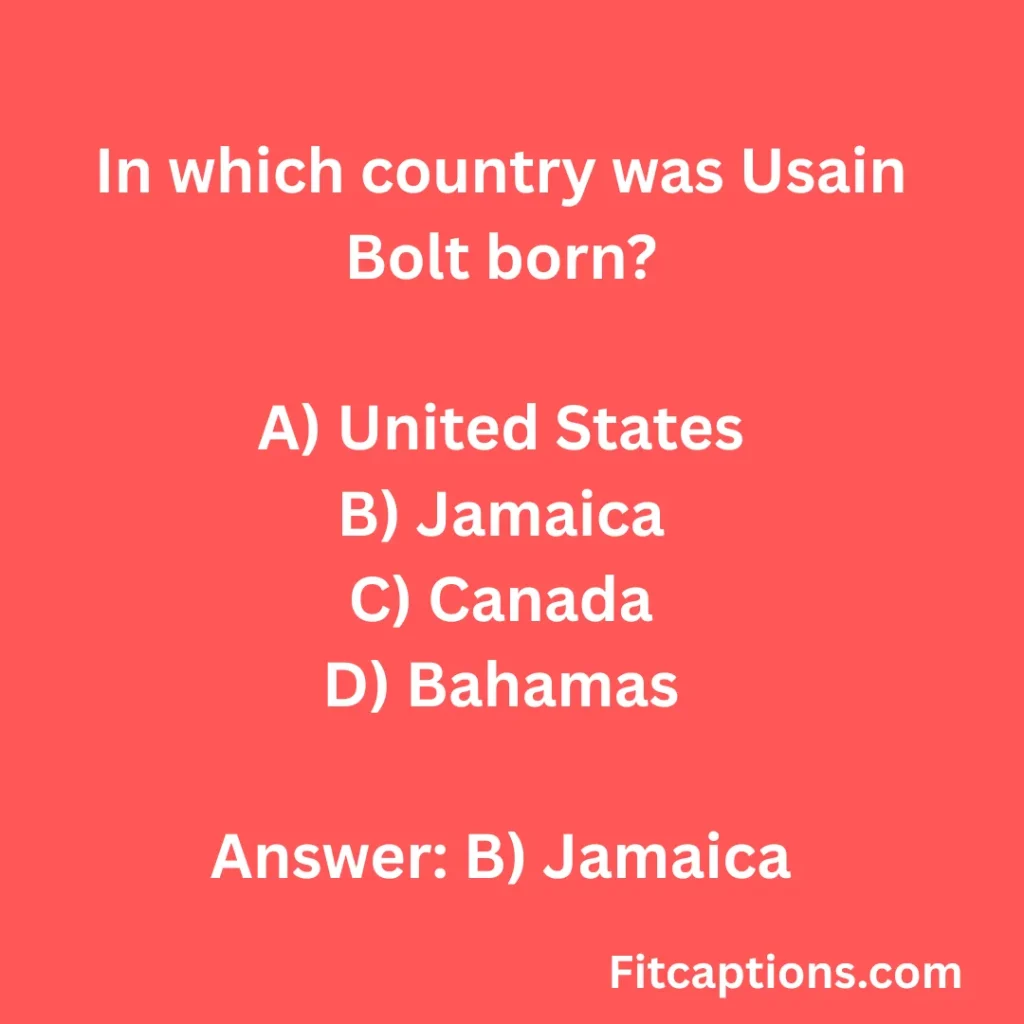 "Usain Bolt Quiz Questions And Answers"