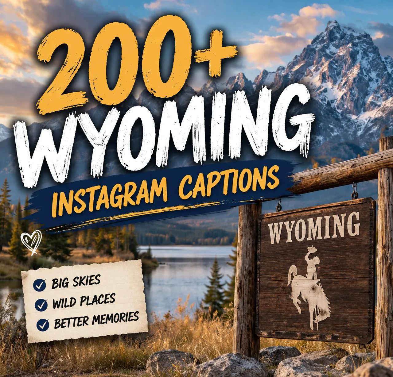 Wyoming Instagram captions