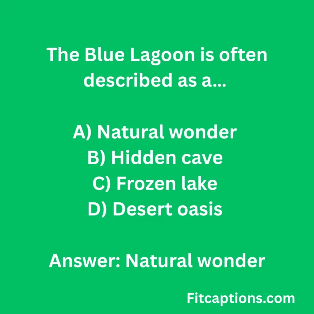 "Blue Lagoon Quiz Questions and Answers"