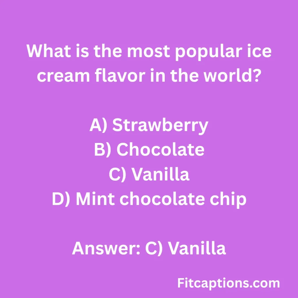"Dessert Quiz Questions and Answers"