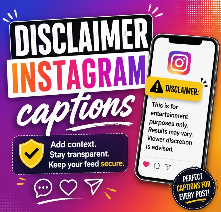disclaimer Instagram captions