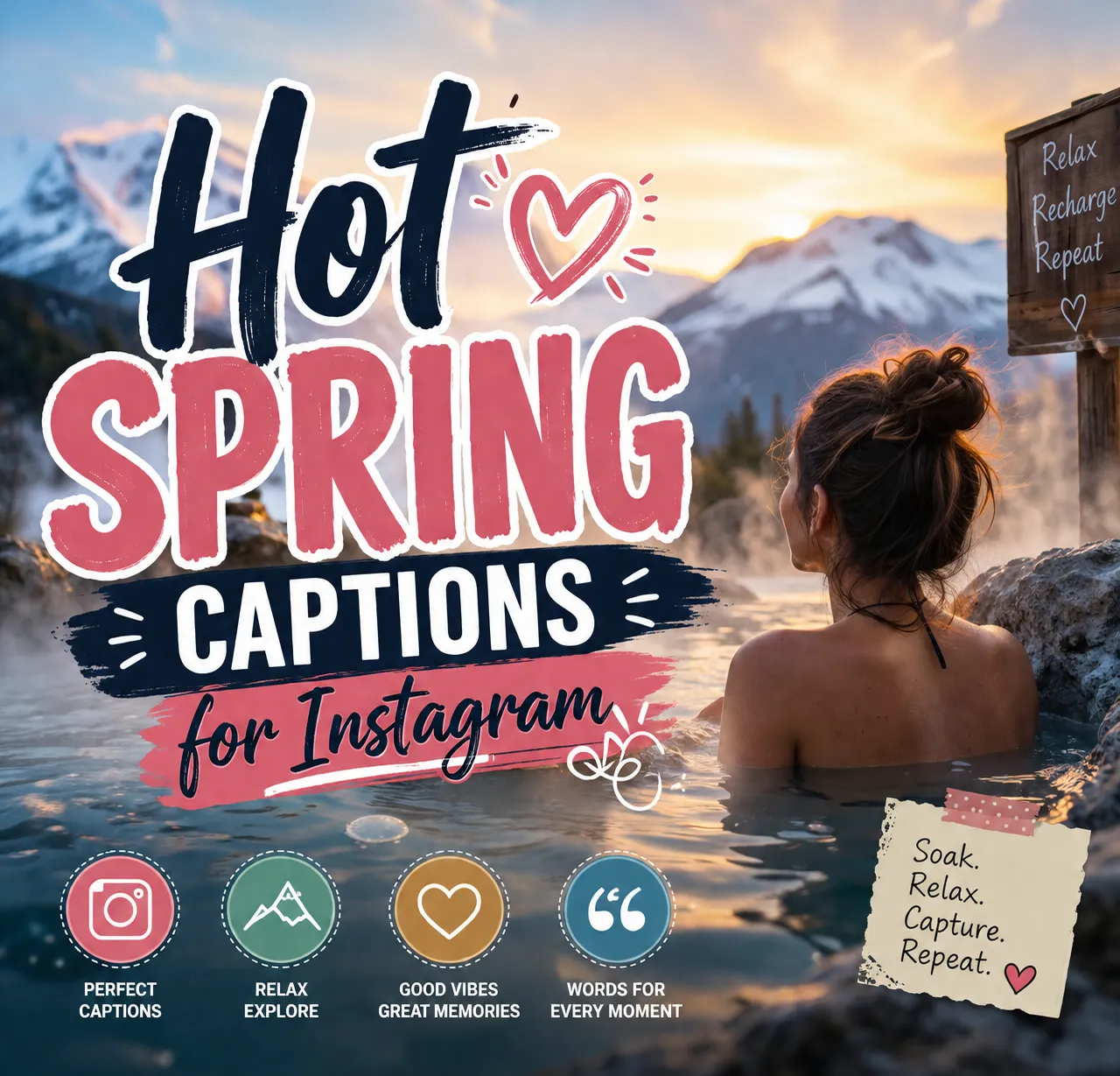 hot spring captions for Instagram