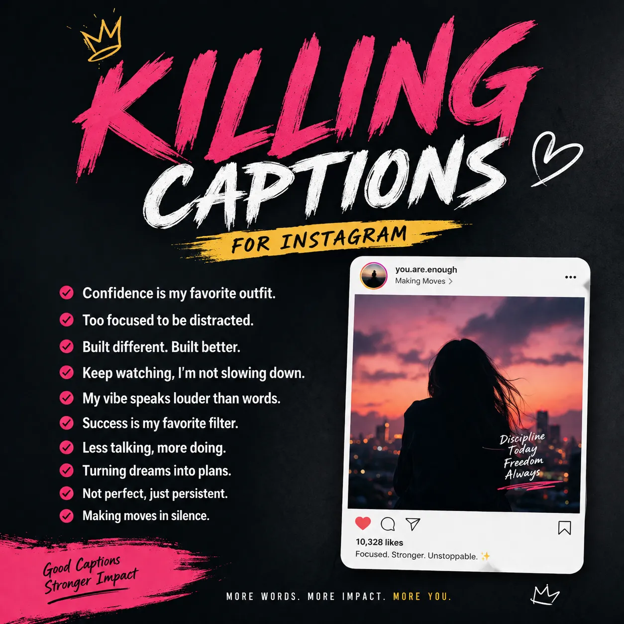 killing captions for Instagram