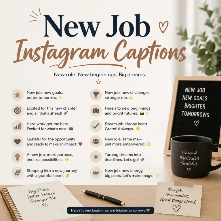 new job Instagram captions