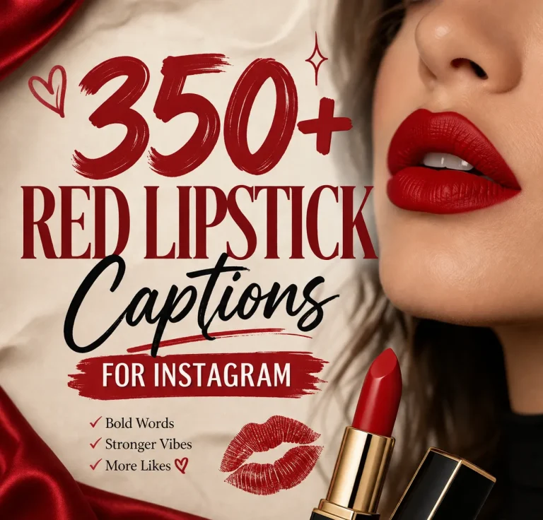 red lipstick captions for Instagram