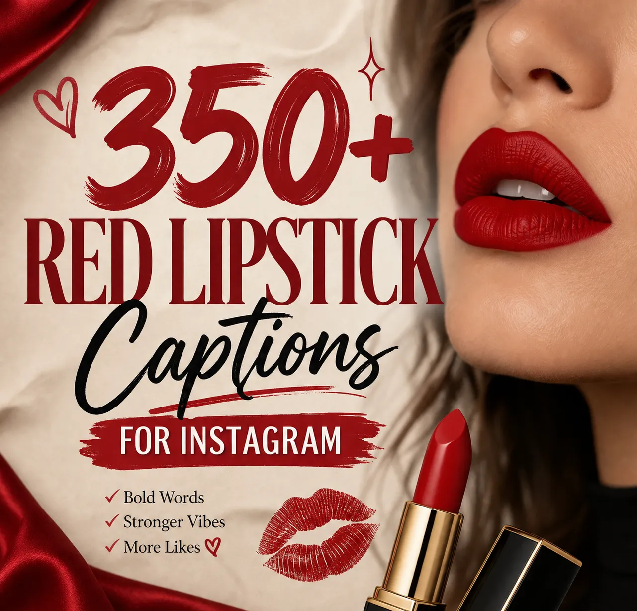 red lipstick captions for Instagram