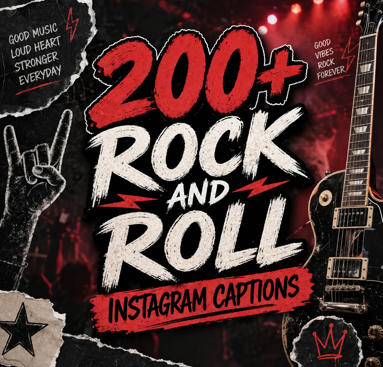 rock and roll Instagram captions