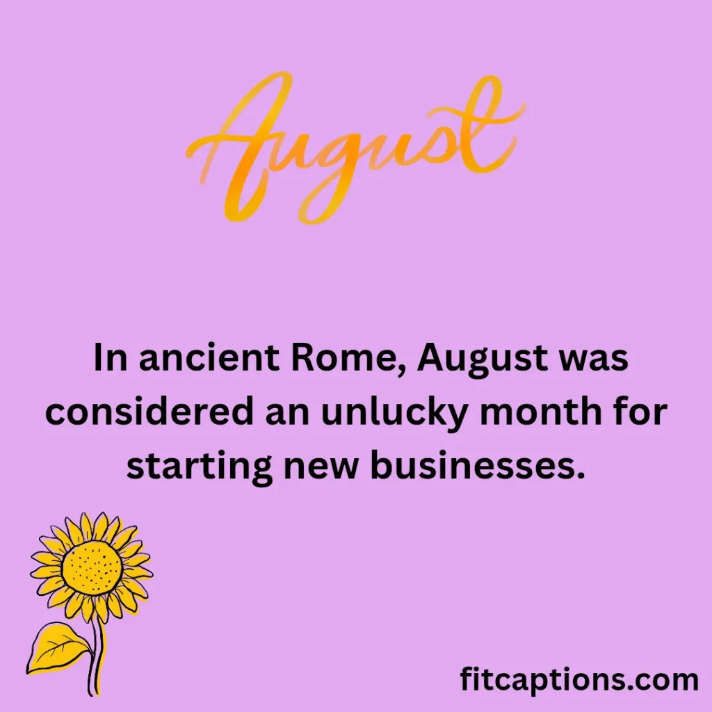 "August Fun Facts"