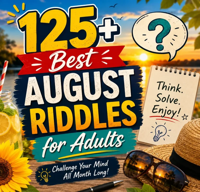 August Riddles for Adults